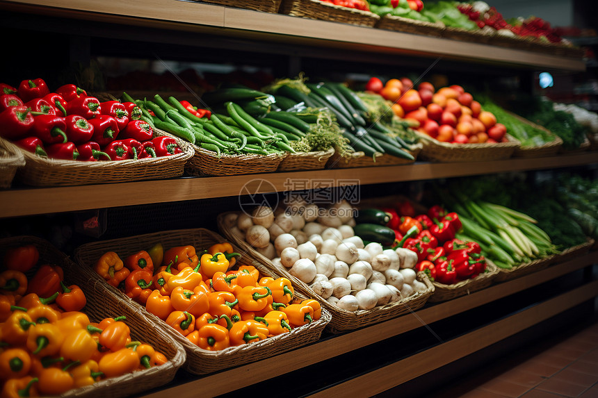 筐子分类的蔬菜高清图片下载-正版图片600749271-摄图网