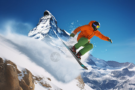 雪山滑雪男子图片