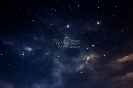 夜晚美丽的星空图片