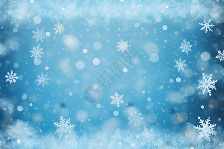 冬季雪花背景图片