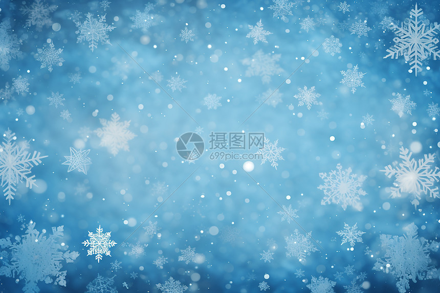 蓝色冰雪图片