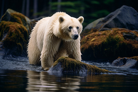 森林中的大熊背景图片