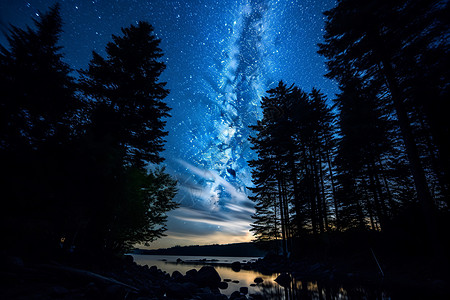 璀璨夜空天空中璀璨的星光背景