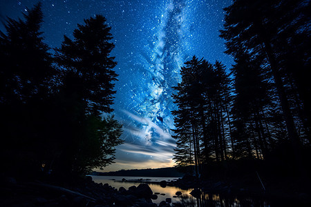 天空中璀璨的星光图片