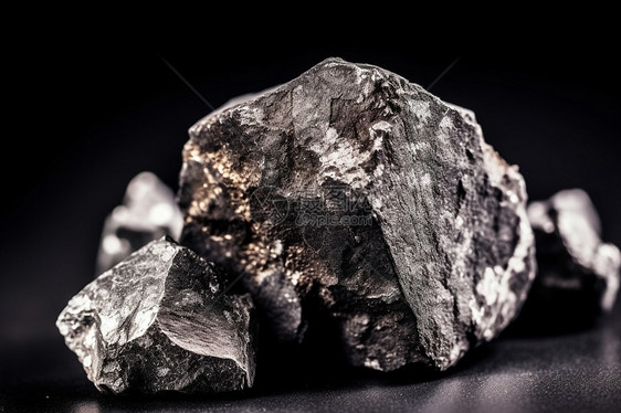 黑色的岩石黑矿石图片