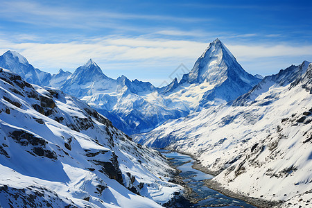 雪山山巅图片