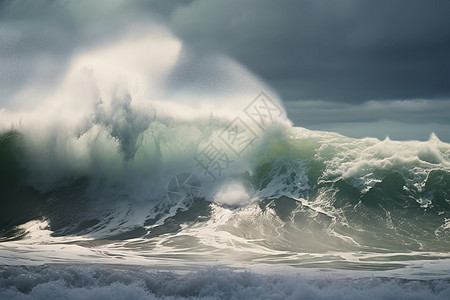海啸的浪涛图片