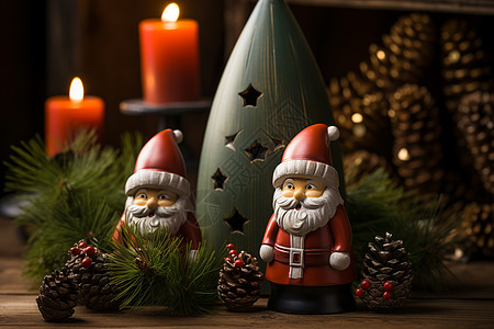 小饰品冬日传统乡村风格的圣诞照片背景
