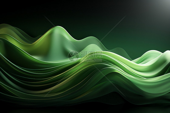 绿色运动感波浪背景图片