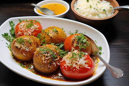 美味的西红柿和土豆图片