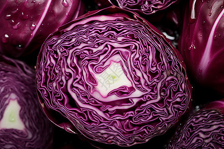 成熟的紫色卷心菜图片