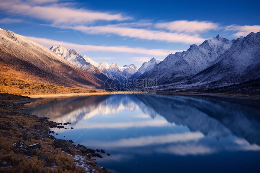 西藏的雪山山脉图片