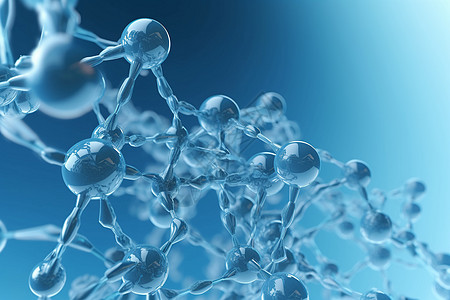 科学蓝色分子图片