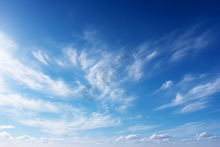 湛蓝的天空辽阔晴空高清图片