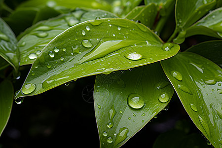 清晨的春雨图片