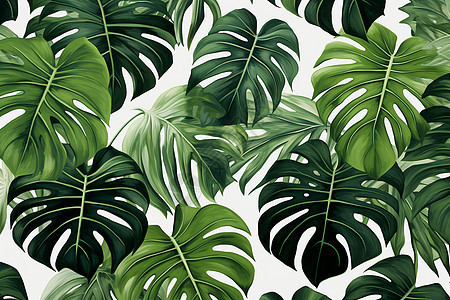 繁茂的热带植物背景图片