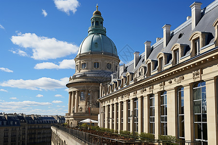 巴黎著名建筑物下的天文观察所高清图片