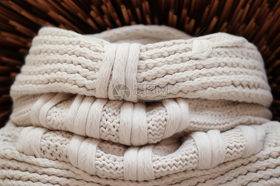 柔软的手工纺织毛毯图片