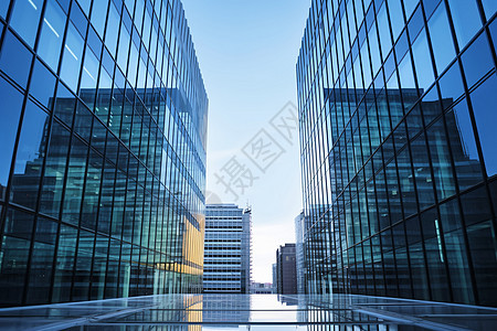 现代商业大厦的玻璃外墙图片