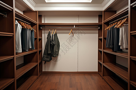 现代木质家居的更衣室图片素材