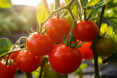 农场中成熟的番茄图片