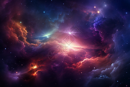 宇宙中奇观的星云背景图片