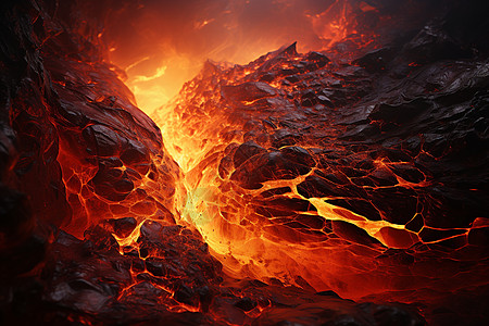 炙热危险的岩浆背景图片