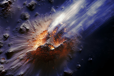宇宙中的陨石坑图片