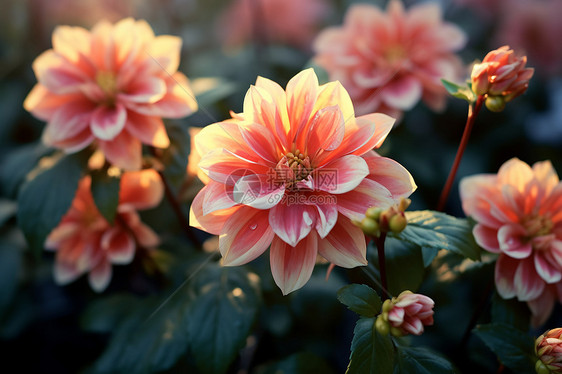 花园里的一束美丽鲜花阳图片