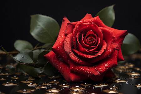浪漫的红色玫瑰花背景