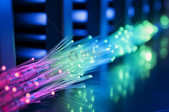 色彩斑斓光纤电缆图片