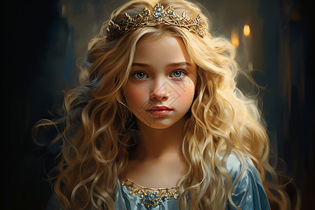 皇冠少女的绚丽肖像图片