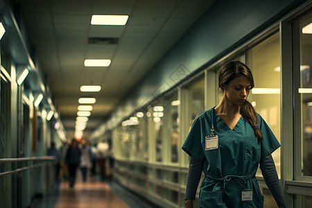 医院的美丽护士背景图片