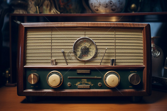 复古的古董收音机图片