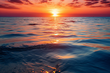 大海上的日落图片