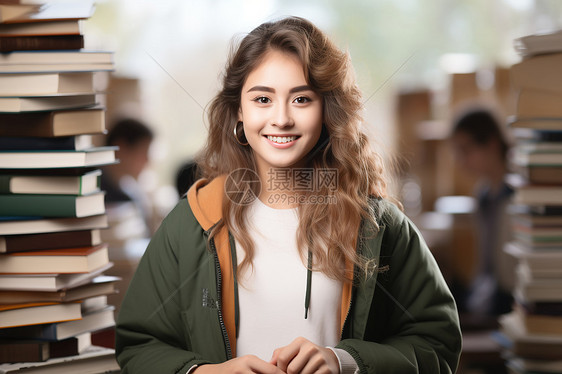 美丽自信的女大学生图片