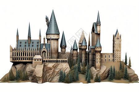城堡建筑背景图片