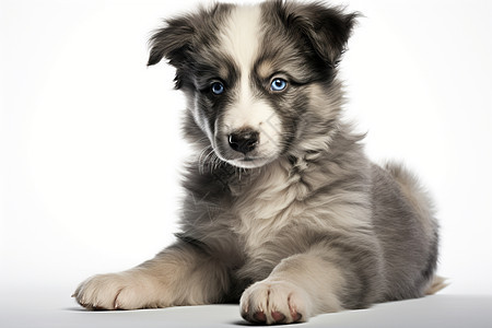 蓝眼睛的小狗崽图片