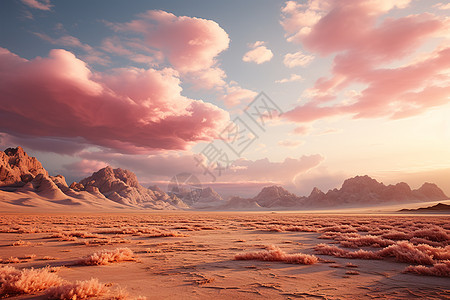 柔和沙漠的幻景图片