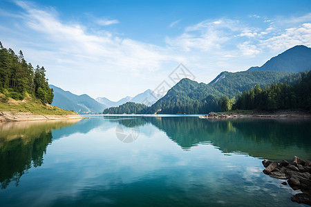 湖光山色图片