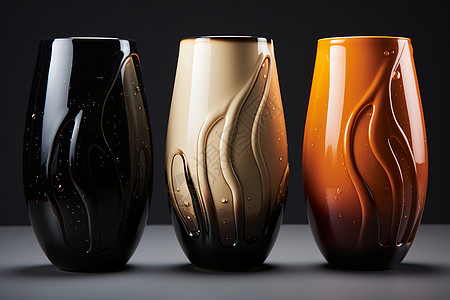 三个陶瓷花瓶图片