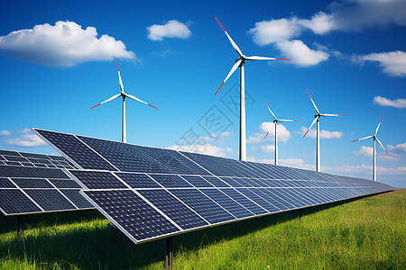 太阳能新能源风力发电背景