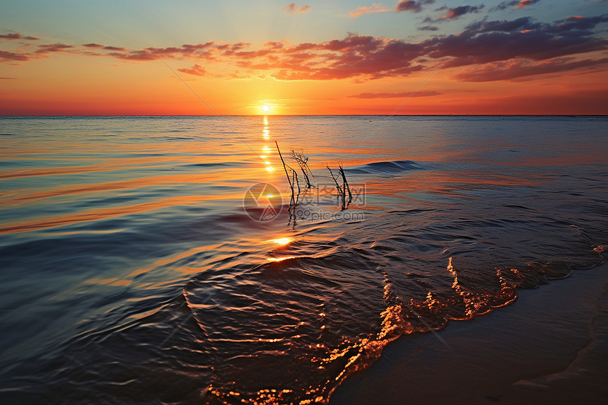 海边夕阳图片