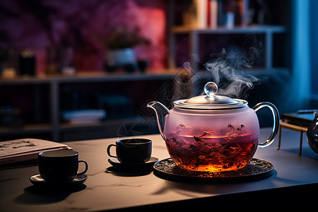 书房传统的中式茶具图片