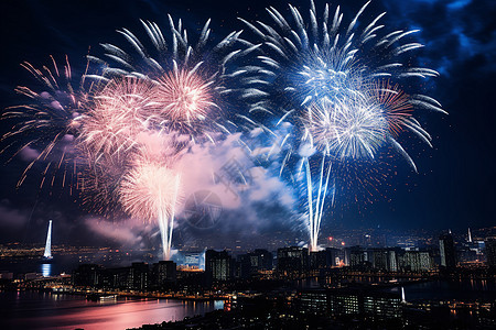 夏夜烟火图片