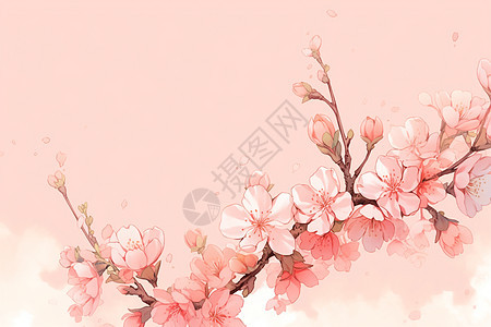 浪漫粉色樱花图片