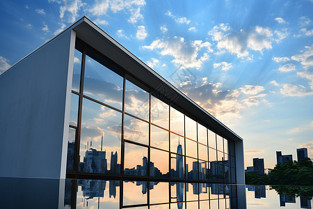 现代城市建筑现代玻璃建筑背景