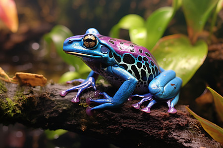 蓝紫色的毒箭蛙图片