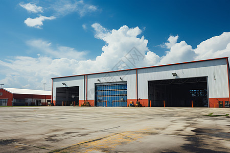 高空俯瞰下的现代工厂建筑背景图片