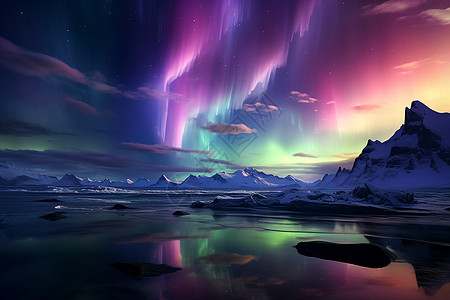 壮观的北极光高清图片